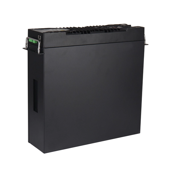 How much grounding stake should be driven into the secondary distribution box 